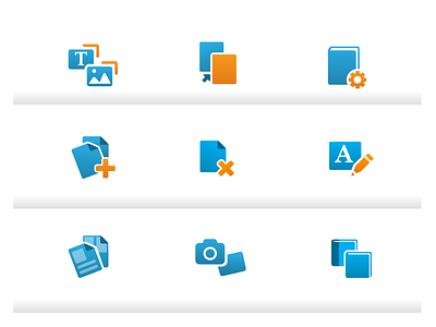 Formatting Tool Set blue email format icon orange software tools writing