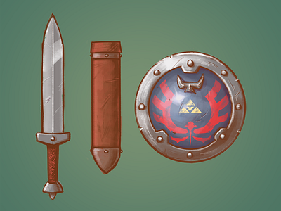 Zelda Redesign: Sword & Shield link redesign shield sword zelda