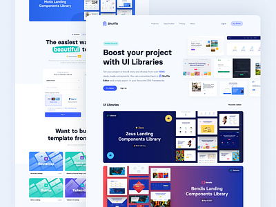 UI Libraries by Shuffle blocks bootstrap bulma components development drag drop editor frontend libraries marketplace material ui tailwind ui ui design ui libraries uiux ux visual editor