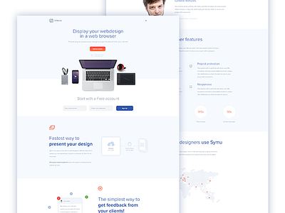 Redesign concept Symu.co clean design fresh interactive logo mobile present responsive symu ui ux web