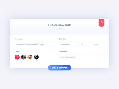Daily UI #20 - Create new task by Pat Wasik for JCD on Dribbble