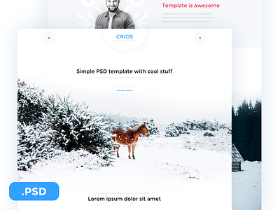 Crios Free PSD Template christmas crios download free freebies psd symu ui ux winter