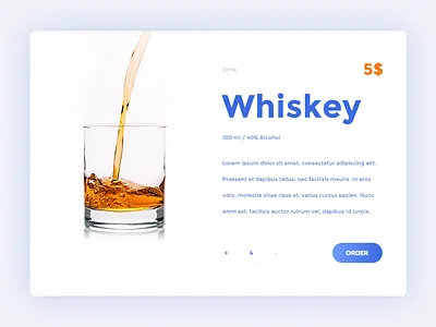 Daily UI #28 - Order Drink blue download drink freebies order symu ui ux