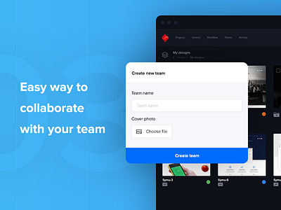 Symu - Easy way to collaborate with your team blue collaborate easy symu team ui ux way