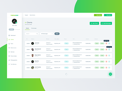 Veewme - Clients redesign concept
