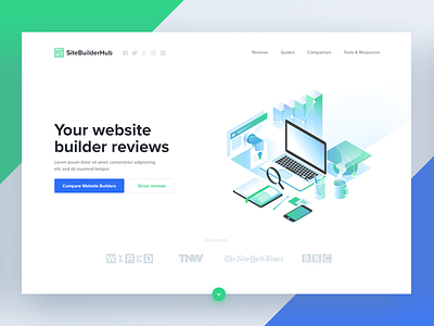 Site Builder Hub 👩‍💻 👨‍💻 blue builder green hub illustration site ui ux