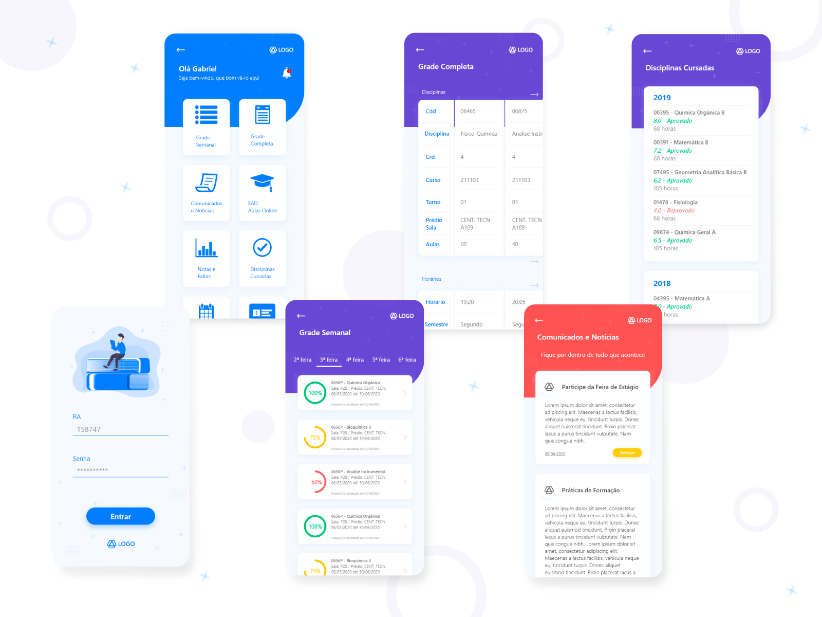 University App by Gabriel Toledo on Dribbble