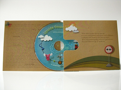 Upside Down World - CD artwork cd logo packaging