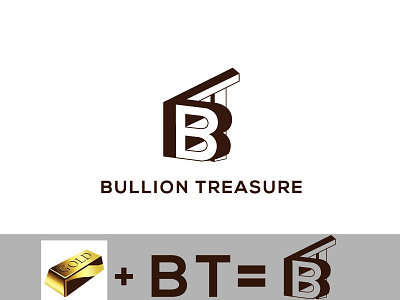 billion treasury icon illustration modern logo wordmark