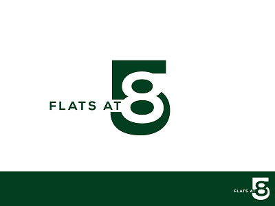 flats at 58 version-2 apartment branding creative design illustration logo modern logo number wordmark