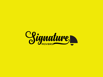 signature movers brand design creative design illustration logo modern logo moving moving company signature logo wordmark