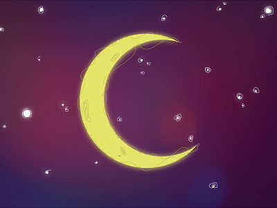 Moon concept art galaxy game art illustration moon purple space stars universe