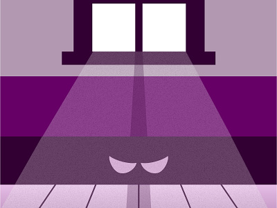 Don't Look Under The Bed dribbbleweeklywarmup halloween halloween design illustration purple scary shadows spooky warmup