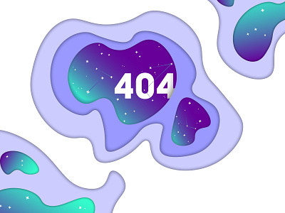 Daily UI - 404 404 404 error 404 error page 404 page error page galaxy gradients illustration space stars