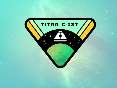 Titan Space Mission Patch colorful dribbbleweeklywarmup galaxy illustration moon patch design planet playoff space space pod stars titan