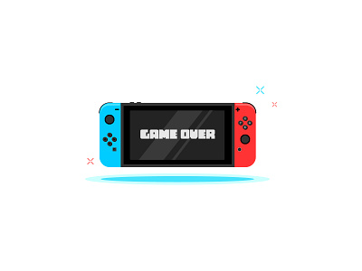 Nintendo Switch - Game Over colorful cute fun game art game design gaming illustration illustration art nintendo nintendo switch switch console video games