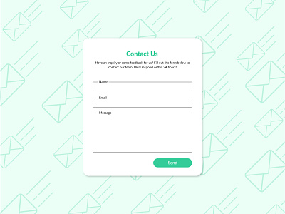 Daily UI - Contact Us contact contact form contact page contact us dailyui dailyuichallenge email icon form message message form send
