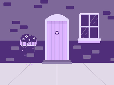 Purple Door design door flatdesign flowers illustration illustration art illustrator purple