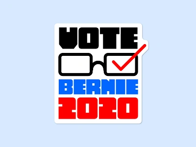 Vote Bernie 2020 Sticker american bernie bernie sanders feel the bern sticker sticker design supporters vote voter