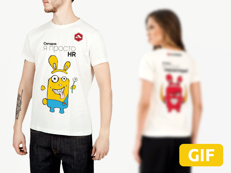 HR T-shirt altoros gif rabbits shirt t shirt tshirt сharacters