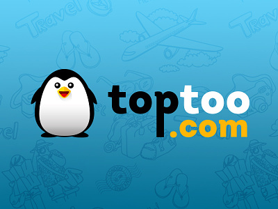 toptoo logo logotype penguin travel