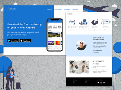 Daily UI 003 - Landing Page for Mobile Application