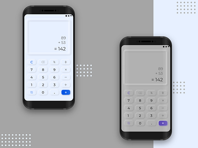 Daily UI 004 - Calculator Neumorphic Design adobe adobexd app dailyui dailyuichallenge design dribbble mobile neumorphic ui xd