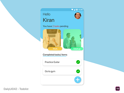 DailyUI042 - Todolist adobexd daily ui dailyui dailyui042 dailyuichallenge design designer todolist uidesign xd xd design