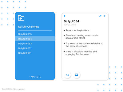 DailyUI065 - Notes Widget