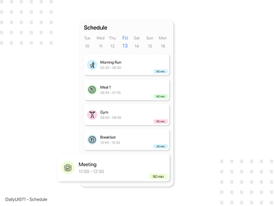 DailyUI071 - Schedule