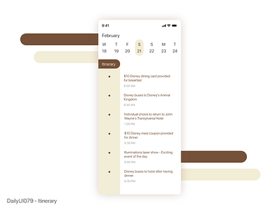 DailyUI079 - Itinerary