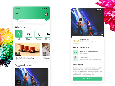 Event Management App app design designer designers designs detail detail screen event eventmanagement events figma figmadesign home home screen mobile app mobile ui ui ux uidesign uidesigner uiux uiuxdesigner