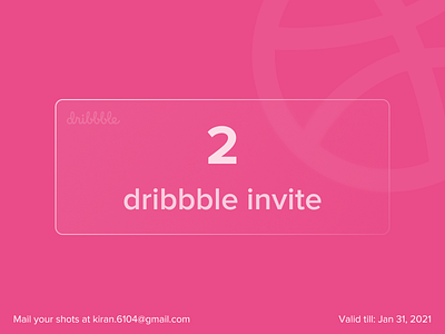 Dribbble invite design designer dribbble glassmorphism invitation invite invite giveaway uidesign uidesigner