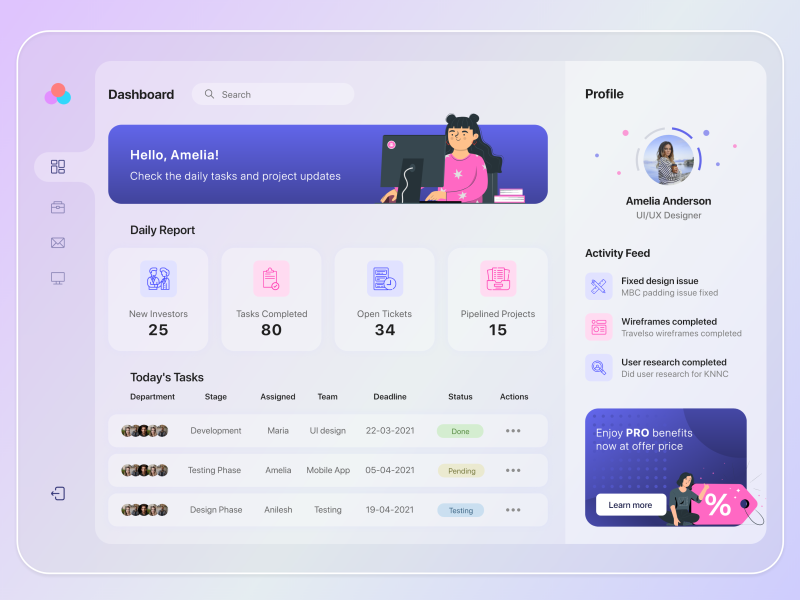 Dashboard UI design by Kiran Francis Sebastian on Dribbble