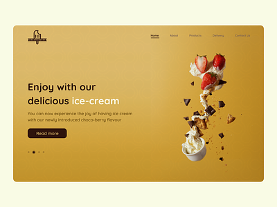 Ice cream website - UI design design designer designers figma icecream ui uidesign uidesigner uiux website webui