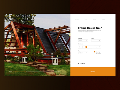 Product cart house card design frame house product cart tree ui ux web website