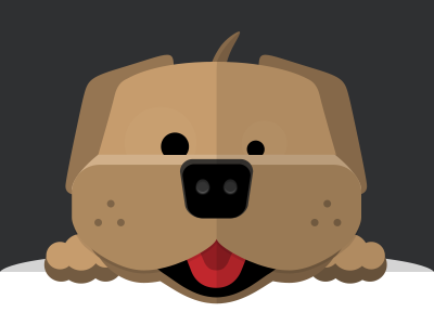 Flat English Bulldog brown cat design dog flat