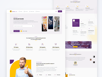 Scholar Guide home page landing page ui uidesign uiux design uxdesign web