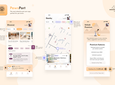 Designflows 2020 Contest | Pets Lover App app app design contest designflows mobile ui ui