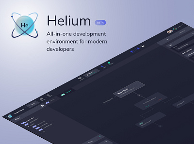 Helium IDE - All-in-on development environment for modern devs dashboard dashboard design dashboard ui development font end development ui