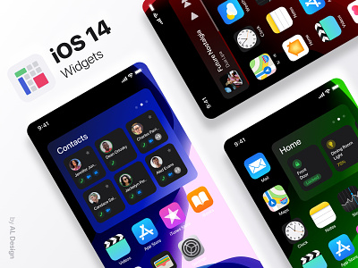 iOS 14 Widgets - concept + mockups ios 14 ios concept ios widgets mobile app design mobile ui ui widgets