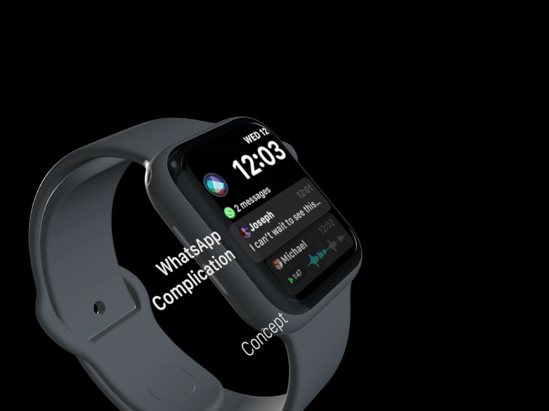 WhatsApp Complication for Apple Watch (concept)