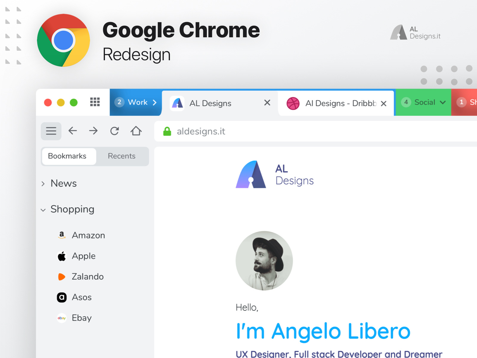 Google Chrome Redesign by Angelo Libero Designs on Dribbble