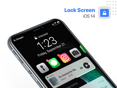 iOS 14 Lock Screen concept concept design ios14 lockscreen mobile ui ui ux widget