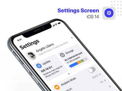 iOS 14 Settings Screen  - Light & Dark