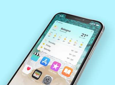 iOS 14 Widget - Weather app app design concept design interface ios ios14 redesign ui ux