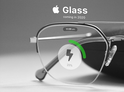 Apple Glass - Battery Charging Concept apple appleglass appleglass appleglasses concept iglass ui ux