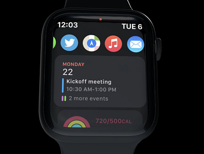 Apple Watch Widgets Face app concept design interface ios ios14 ui ux