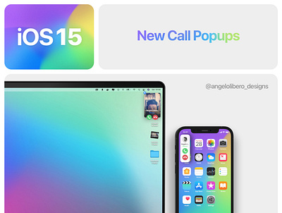 iOS 15 Call Popup redesign apple ios ios15 iphone iphone 12 iphone 13 ui ux