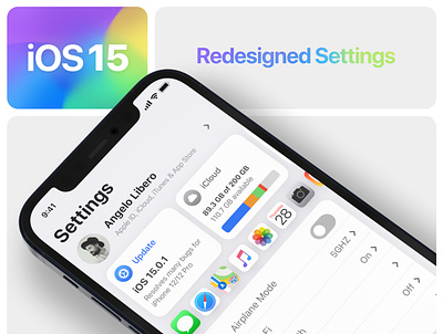 iOS 15 Redesigned Settings App ⚙️ ios ios app design ios14 ios15